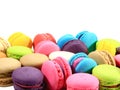 Multicolored bread, macaron isolated on white background.Selection focus Royalty Free Stock Photo