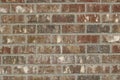 Multicolored brick wall closeup.