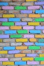 multicolored brick wall wallpaper texture Royalty Free Stock Photo