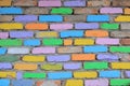 multicolored brick wall wallpaper texture Royalty Free Stock Photo