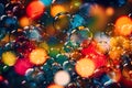 Multicolored bubbles, circles and festive lights for background, generative AI Royalty Free Stock Photo