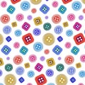 Multicolored buttons in a pattern. Royalty Free Stock Photo
