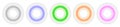 Multicolored buttons set with radial pattern, navigation panel for website Royalty Free Stock Photo