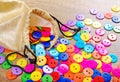 Multicolored buttons texture background Royalty Free Stock Photo