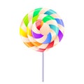 Multicolored caramel lollipop