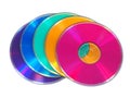 Multicolored CD, DVD disks Royalty Free Stock Photo
