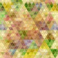 Multicolored Chaotic Mosaic. Decorative Geometrical Backdrop. Retro low poly book cover with colorful triangular