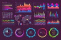 Multicolored Charts and Various Diagrams Icons