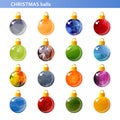 Multicolored christmas balls Royalty Free Stock Photo