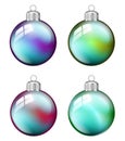 Multicolored christmas balls isolated Royalty Free Stock Photo
