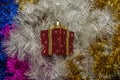 Multicolored Christmas decorations for the decoration for the New Year Royalty Free Stock Photo