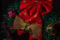 Multicolored Christmas decorations for the decoration for the New Year Royalty Free Stock Photo