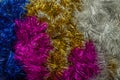 Multicolored Christmas decorations for the decoration for the New Year Royalty Free Stock Photo