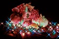 Merry Christmas - Lights and decorations Royalty Free Stock Photo