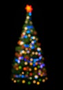 Multicolored christmas tree