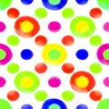 Multicolored Circles Motif Seamless Pattern
