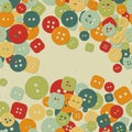 Multicolored cloth buttons pattern