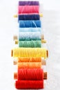 Multicolored coils of strings Royalty Free Stock Photo