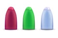 Multicolored collection of cosmetics bottles