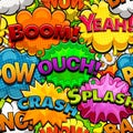 Multicolored comics speech bubbles seamless Royalty Free Stock Photo