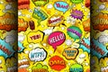 Multicolored comics speech bubbles seamless pattern