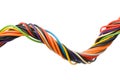 Multicolored computer cable Royalty Free Stock Photo