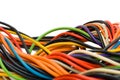 Multicolored computer cable Royalty Free Stock Photo