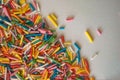 Multicolored confectionary sticks