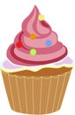 Multicolored Cupcake Rose Royalty Free Stock Photo