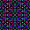 Multicolored Dark Intricate Circles Shapes Seamless Pattern