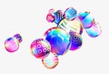Multicolored decorative spheres.