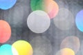 Multicolored defocused blurred abstract bokeh lights background, for use at graphic design or background material. Royalty Free Stock Photo