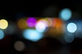 Multicolored defocused lights