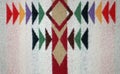Multicolored Design on a Woven Woolen Blanket