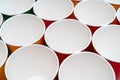 Multicolored disposable paper cups for drinks Royalty Free Stock Photo