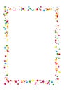 Multicolored Dot Fun Background. Confetti Celebration Texture. Yellow Color Circle. Abstract Round Illustration