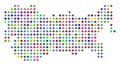 Multicolored Dot USSR Map Royalty Free Stock Photo