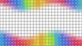 Multicolored dotted banner over grey background Royalty Free Stock Photo