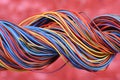 Multicolored electrical cable Royalty Free Stock Photo