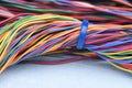 Multicolored electrical computer cable Royalty Free Stock Photo