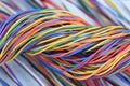 Multicolored electrical computer cable Royalty Free Stock Photo