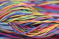 Multicolored electrical computer cable Royalty Free Stock Photo