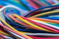 Multicolored electrical computer cable Royalty Free Stock Photo