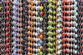 Multicolored evil eye supersticious bracelets background texture Royalty Free Stock Photo