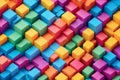 multicolored extruding blocks background Royalty Free Stock Photo