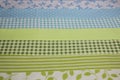 Multicolored fabric cuts Royalty Free Stock Photo