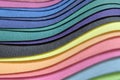 Multicolored fabric stack Royalty Free Stock Photo