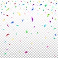 Multicolored falling confetti.