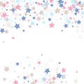 Multicolored falling stars of confetti. Royalty Free Stock Photo