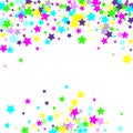 Multicolored falling stars of confetti Royalty Free Stock Photo